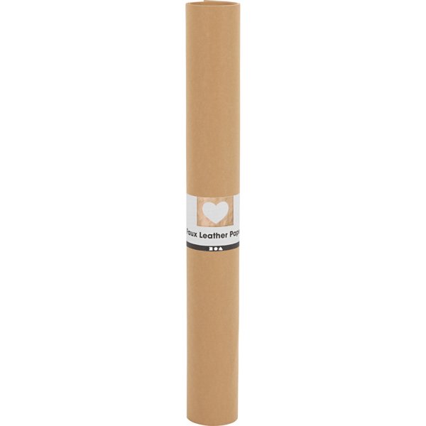 Läderpapper - ljusbrun - enfärgad - 1 m Läderpapper - ljusbrun - enfärgad - 1 m