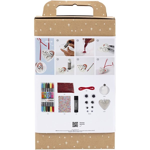 DIY-sett Dekorasjoner akrylkuler og hjerter 6 stk - Sett DIY-sett Dekorasjoner akrylkuler og hjerter 6 stk - Sett