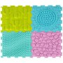Sensorisk matta Montessori fotmassage 8 delar Pastell - Pusselmatta