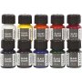 Glasfrg transparent - mixade frger - 10 x 30 ml