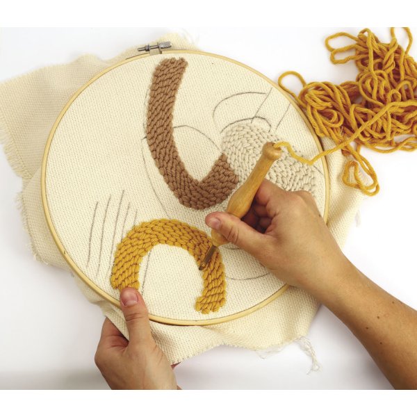 Punch needle-kit f�r linjekonst