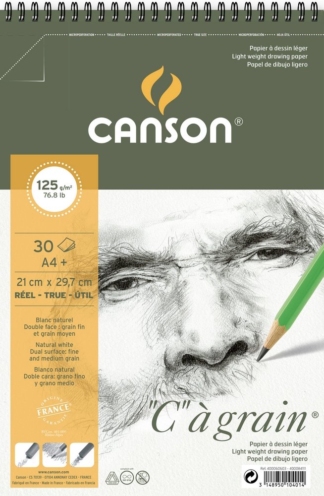 Skissepapir C á grain 125g - A4+ - Tegneblokk, Blokk