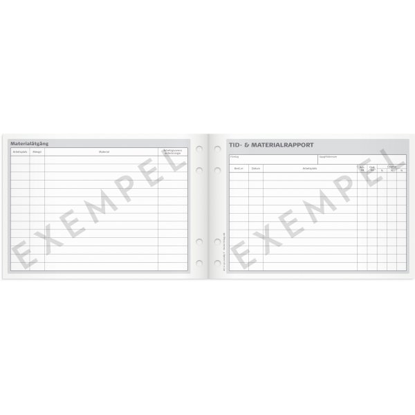 Tid- och materialrapport - A5L Tid- och materialrapport - A5L