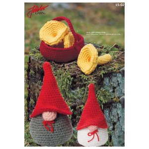 Virkmönster - Tomtar & trattkantareller i korg ”Amigurumi” Virkmönster - Tomtar & trattkantareller i korg ”Amigurumi”