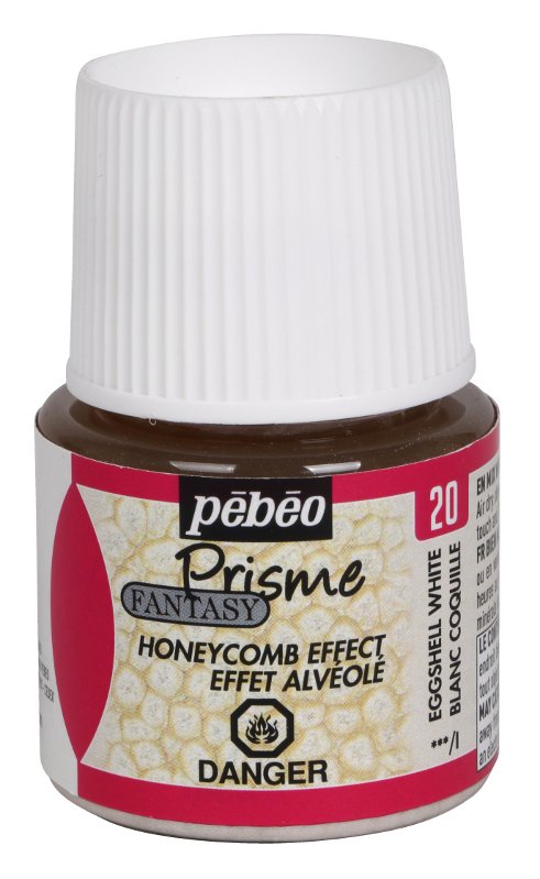 Dekorfarge - Pebeo - Eggeskall hvit - Maling med honeycomb-effekt, Dekor farge, Effekt- & teksturfarger, Hobbymaling