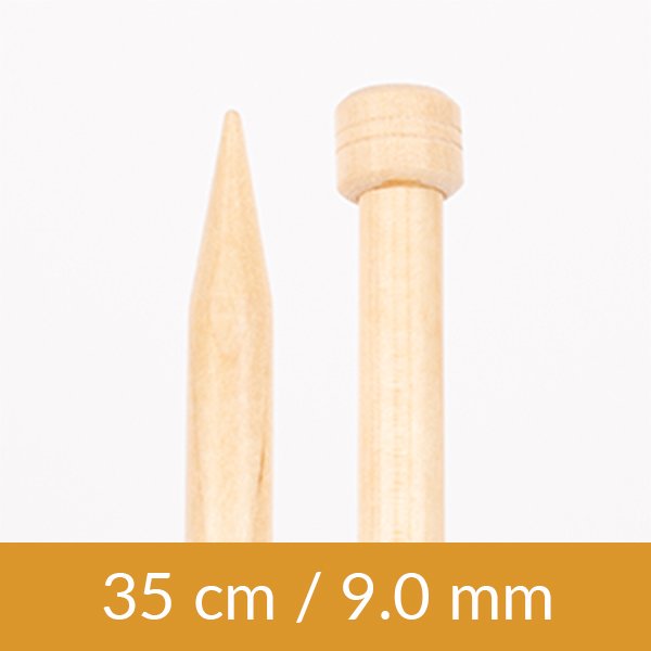 Ändstickor - Björk - 35cm 9.00mm / 13.8in US 13 - Ändstickor, Stickor, Stickning, Sticka & virka