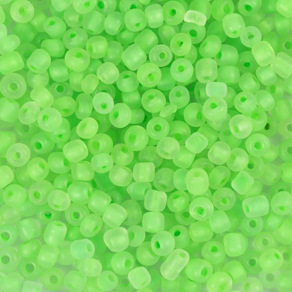Rocaillepärlor matta 3 mm Grön 25 g Rocaillepärlor matta 3 mm Grön 25 g