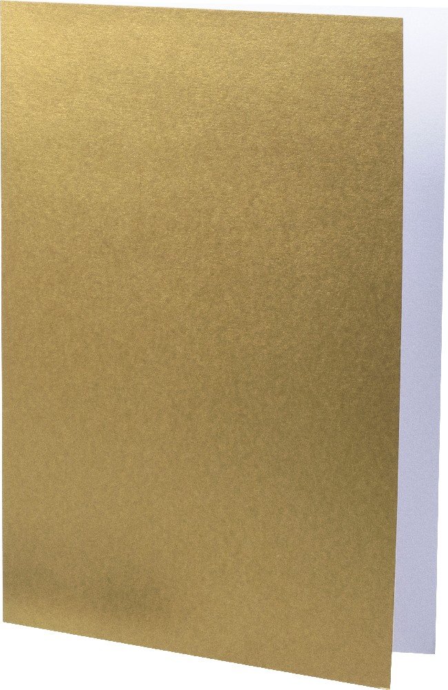 Papperix A6 Kort Dobbelt Stående - 5-pak - Guld - 105x148 mm (A6), Kort, Kort & kuvert, Scrapbooking, Håndværk