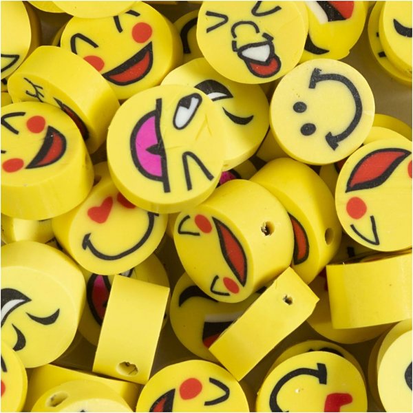 Figurpärlor - Smiley - 60 st Figurpärlor - Smiley - 60 st