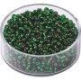 Glasp�rlor 2,5 mm m�rkgr�n 17 g
