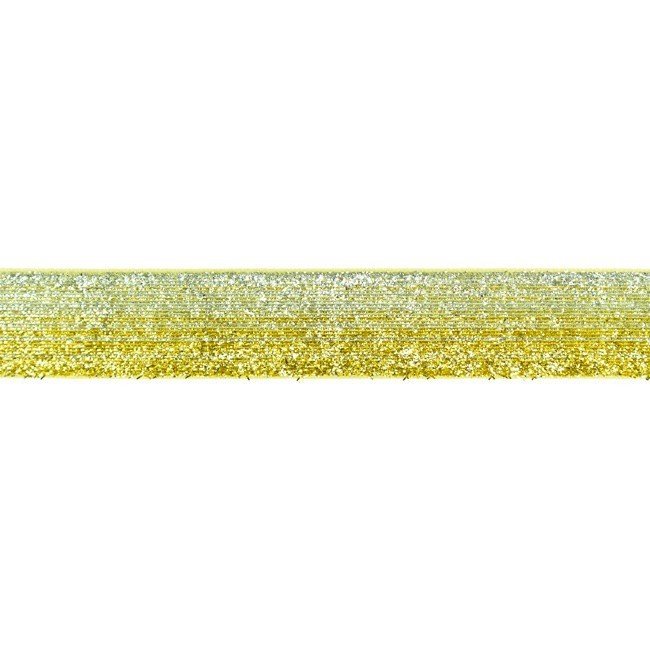 Dekorbånd - Glitter, Gradient - Sølv-Guld - Dekorationsbånd - Øvrige, Bånd & dekorationsbånd, Tekstilbånd & snor