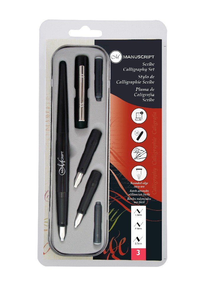 Kalligrafipenner Scribe Set - Calligraphy - Venstrehendt - Kalligrafisett, Kalligrafi, Penner, fargestifter og blekk