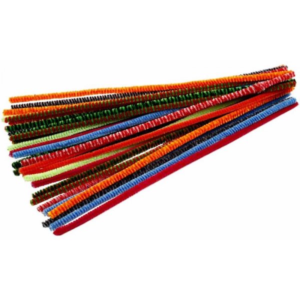 Piprensare - 6 mm - mixade färger - randiga - 30 st Piprensare - 6 mm - mixade färger - randiga - 30 st