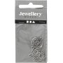 Smykkeanheng rund filigran 14 mm sølvbelagt 5 stk Smykkeanheng rund filigran 14 mm sølvbelagt 5 stk