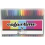 Colortime Fineliner Tusch - mixade frger - 24 st