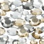 Rhinestones - gyllen olja - Runda - 6+9+12 mm - 360 st