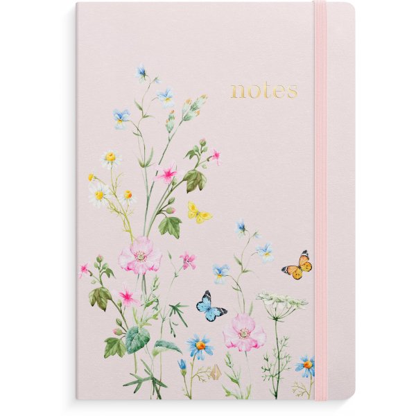 Notesbog Deluxe A5 pink eng linjeret Notesbog Deluxe A5 pink eng linjeret