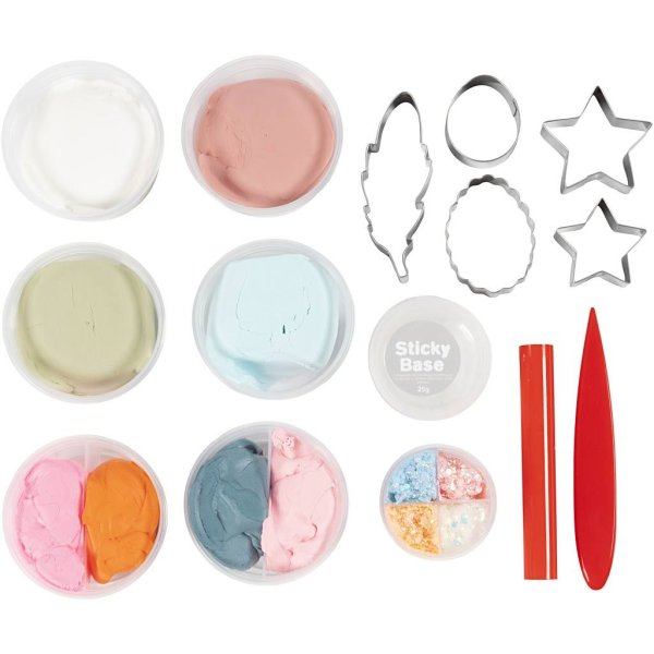 DIY-sett Modelleringsblomster Pastellfarger DIY-sett Modelleringsblomster Pastellfarger