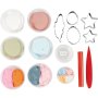 DIY-sett Modelleringsblomster Pastellfarger DIY-sett Modelleringsblomster Pastellfarger