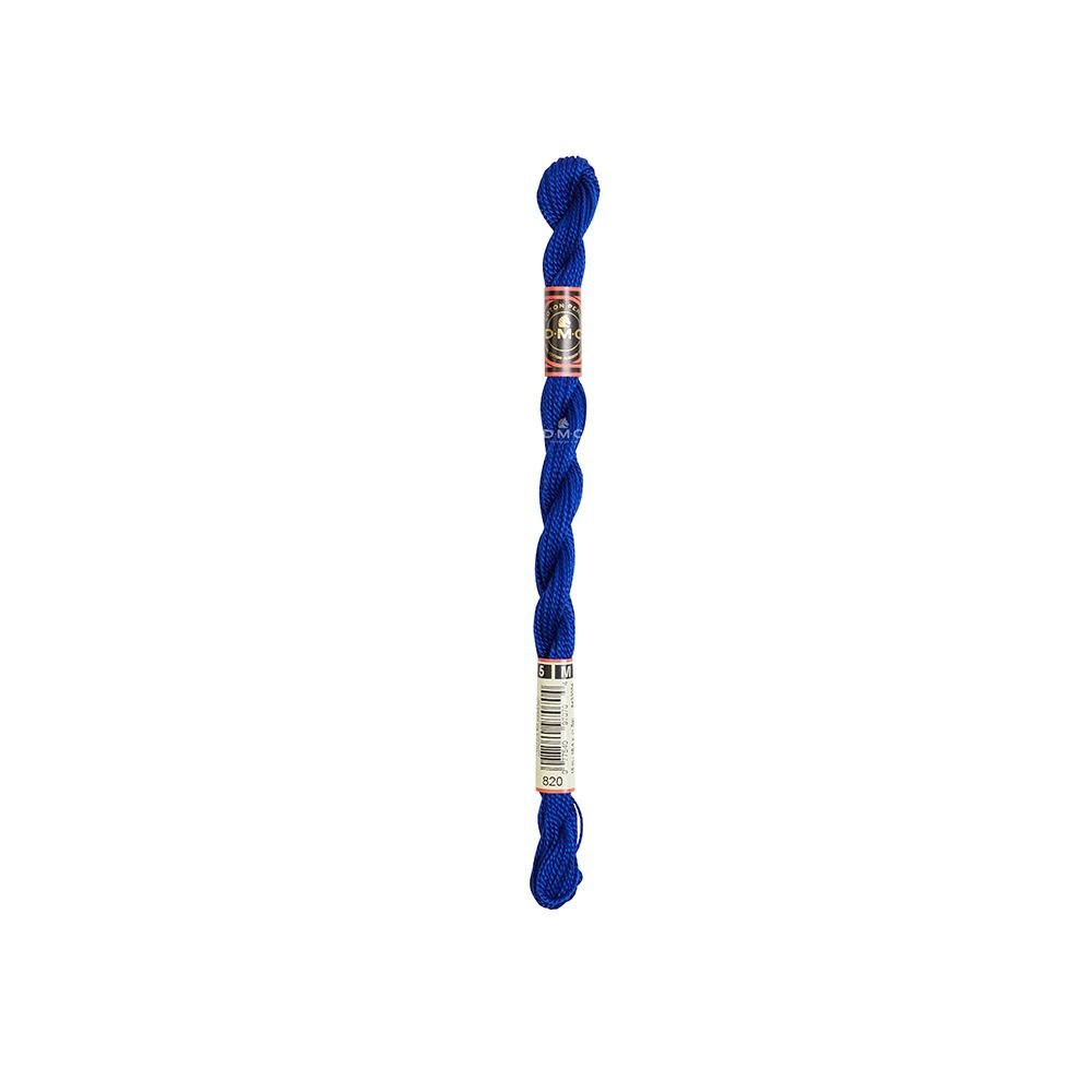 DMC Pearl Cotton Art. 115/5, 820 Very Dark Royal Blue - Broderigarn, Garn, Sticka & virka