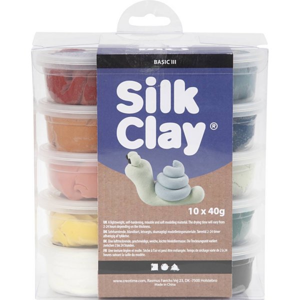 Silk Clay® - dova färger - 10 x 40 g Silk Clay® - dova färger - 10 x 40 g