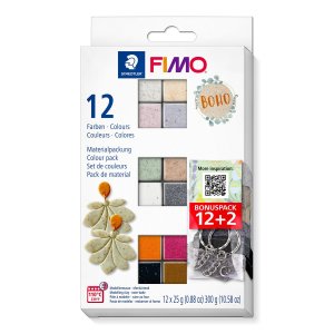 FIMO Effekt modellervoks boho farver s�t - 12x25 g
