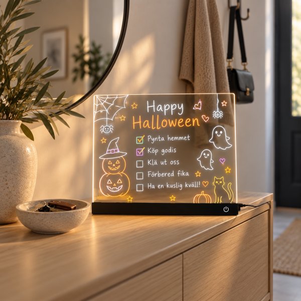 LED-skrivtavla i akryl – 30 × 20 cm LED-skrivtavla i akryl – 30 × 20 cm