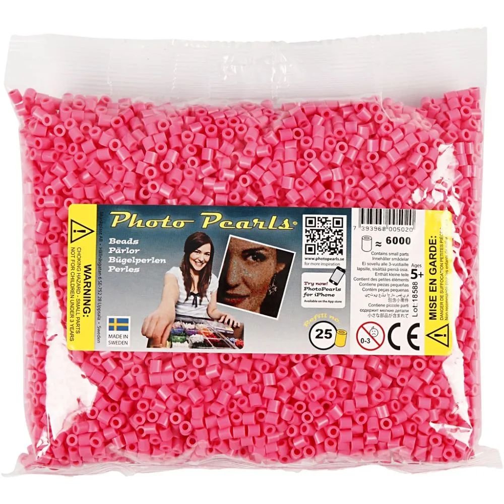 NABBI PhotoPearls - Old Pink (25) - 6000 stk - Photo Pearls, Perler & perleplader, Håndværk