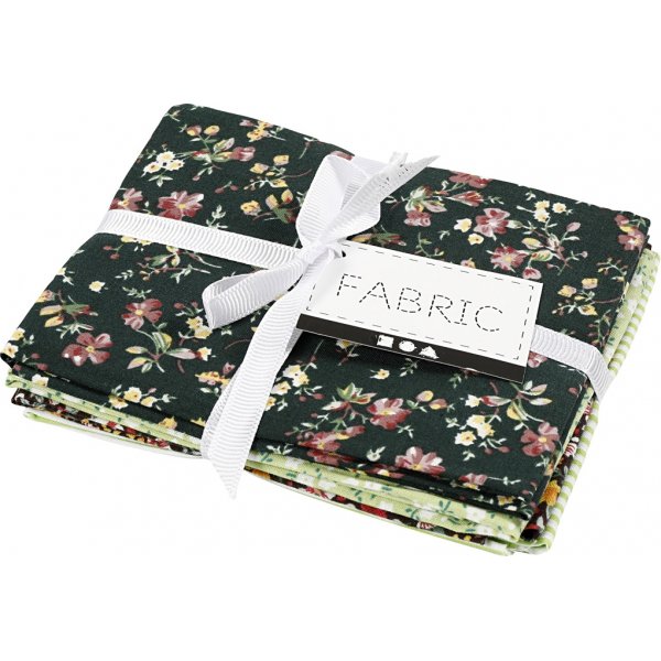 Patchworktyg - grön - 4 st Patchworktyg - grön - 4 st