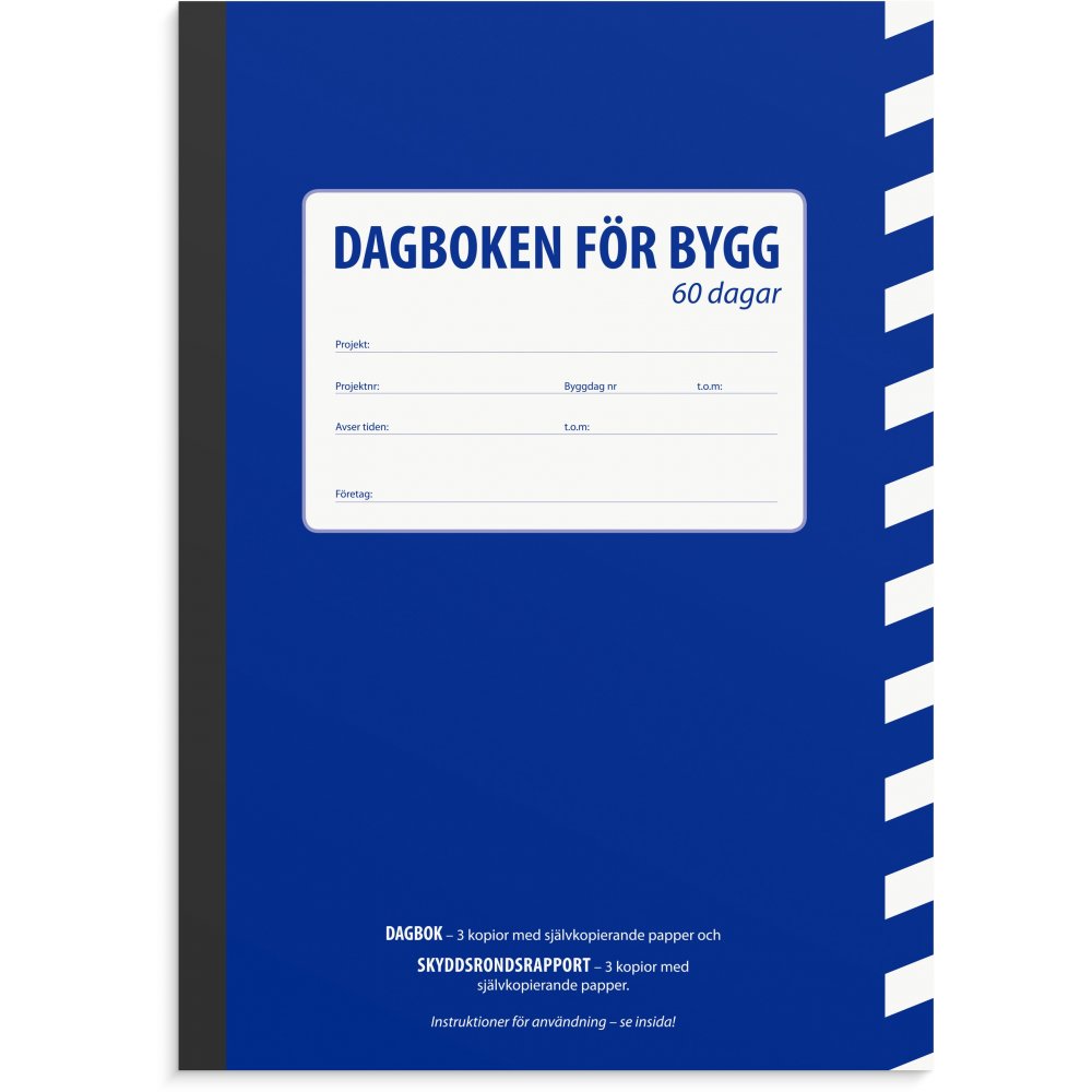 Dagbogen for byggeri - 60 dage - A4 - Dagbøger, Kalender, Kontorartikler