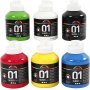 Skolfrg - Akryl - primrfrger - blank - 6 x 500 ml