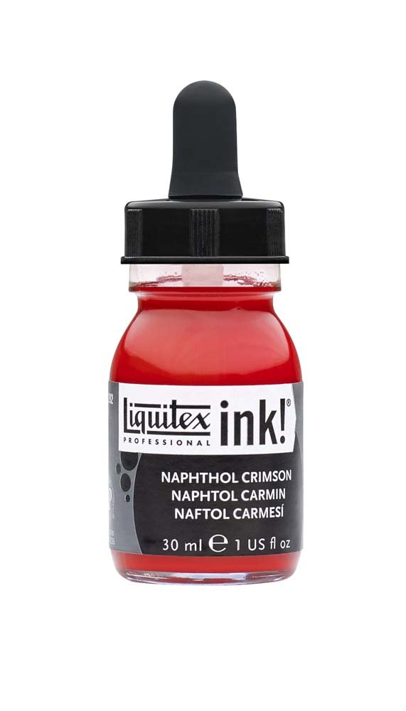 Akrylblæk Liquitex 30 ml - 292 Naphthol crimson - Tusch & Blæk, Kunstnerfarver