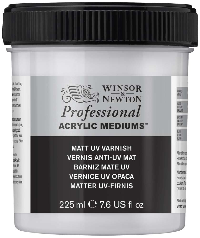Akryl Medium W&N Professional - UV Lakk Matt - 225 ml - Akrylmedier, Malemedium, Lakk & malingsmedier