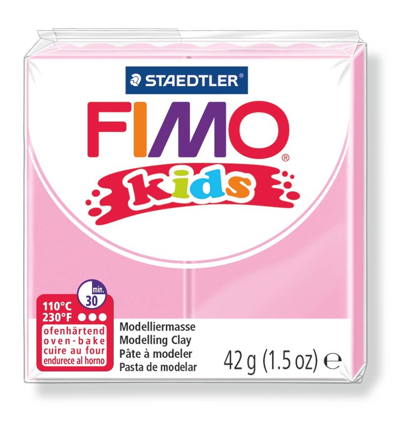 Modellervoks Fimo Kids 42g - Lysrosa - Fimolera, Modellere, Hobbyartikler til børn, Hobbymateriale, Håndværk