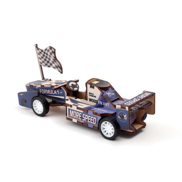 3D-modell i tr� - Racerbil
