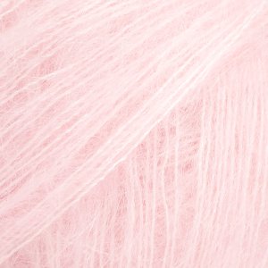 DROPS Kid-Silk Uni Colour garn 25g - Pastellrosa (72)