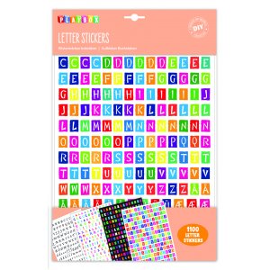 Stickers bokstäver 6 ark Stickers bokstäver 6 ark