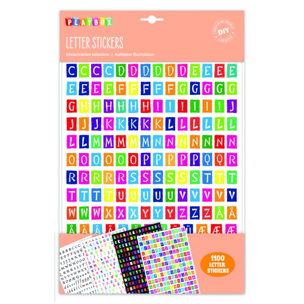 Stickers bokst�ver 6 ark
