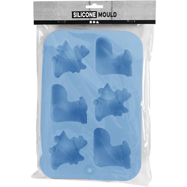 Silikonform julestrømper og bjeller 2,5 x 6 x 7,5 cm 12,5 ml - 1 stk. Silikonform julestrømper og bjeller 2,5 x 6 x 7,5 cm 12,5 ml - 1 stk.