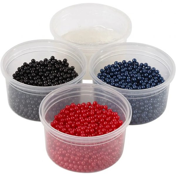 DIY Kit - Pearl Clay - Sort, Navy, Rd