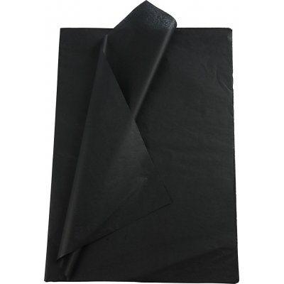 Silkepapir - svart - 50 x 70 cm - 14 g -25 ark