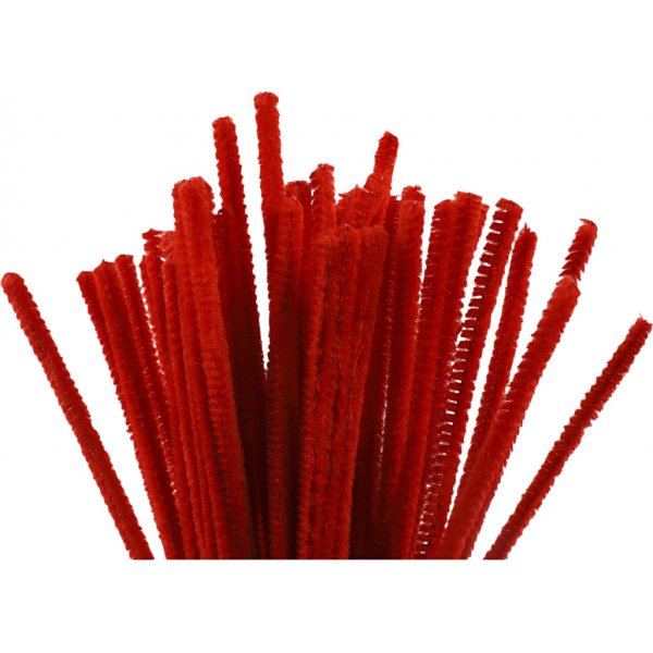 Piprensare - 6 mm - Röd - 50 st Piprensare - 6 mm - Röd - 50 st