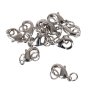 Halsbandslås karbinhake med motring 10 mm försilvrade - 10 st Halsbandslås karbinhake med motring 10 mm försilvrade - 10 st