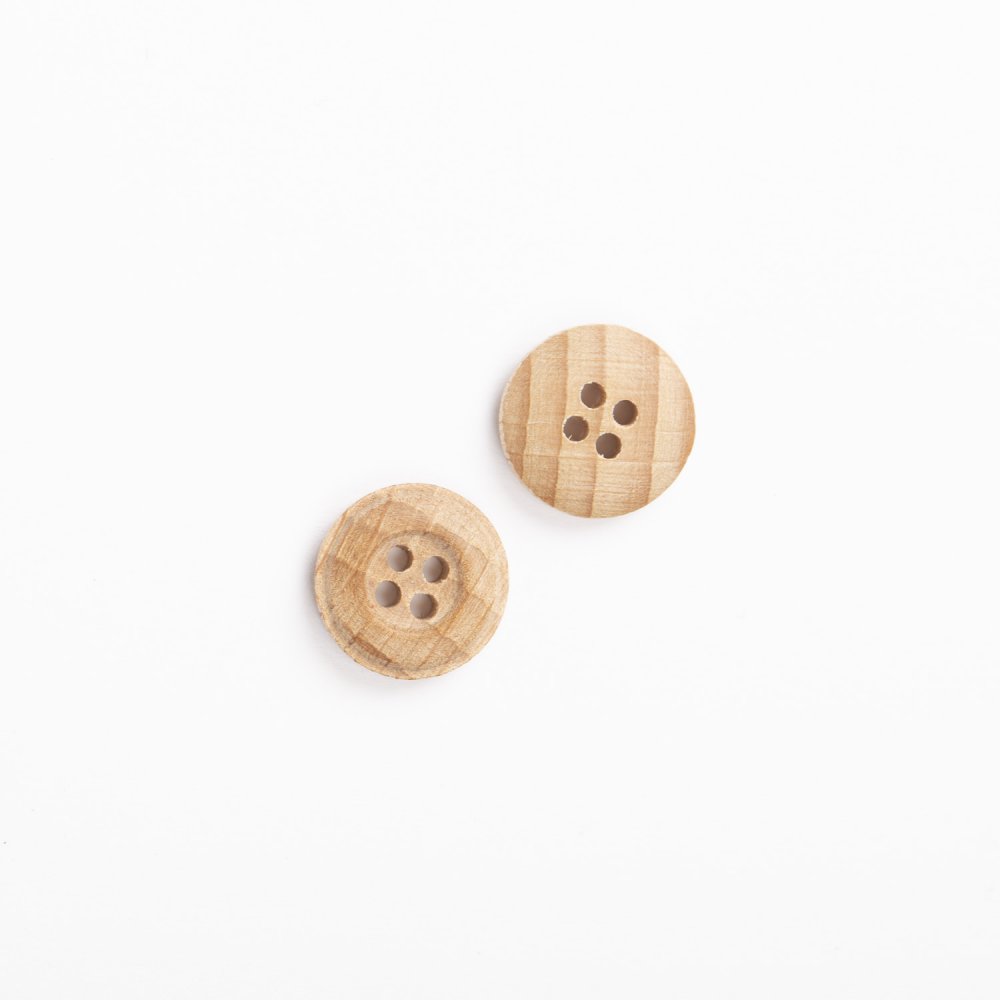 Knappar - Beech wood - 15mm 503 - Enfärgade knappar, Dekorativa knappar, Knappar, Dekormaterial, Hobbymaterial, Pyssla