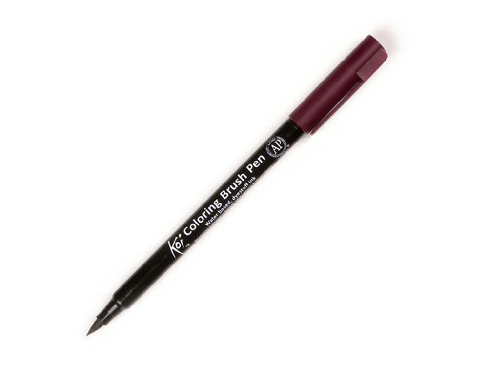 Koi Color Brush - Burgundy - Fiberpenne, Penne, Penne, kridt & tusch