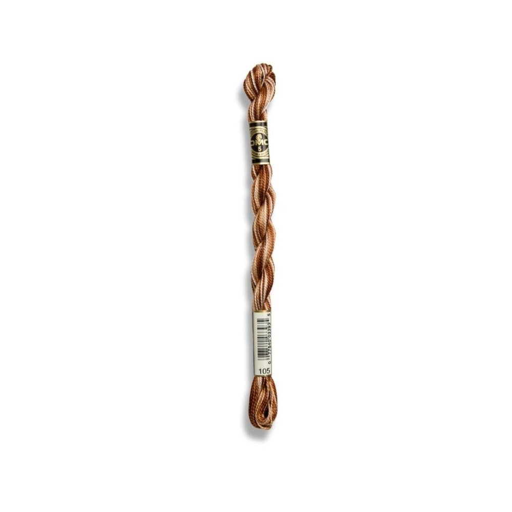 DMC Pearl Cotton Art. 115/5, 105 Variegated Tan/Brown - Broderigarn, Garn, Sticka & virka