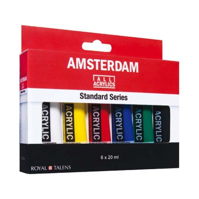 Akrylmalingssett Amsterdam 20 ml - 6 tuber