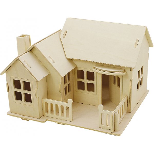 3D Konstruktionsfigur - Hus med terass 3D Konstruktionsfigur - Hus med terass