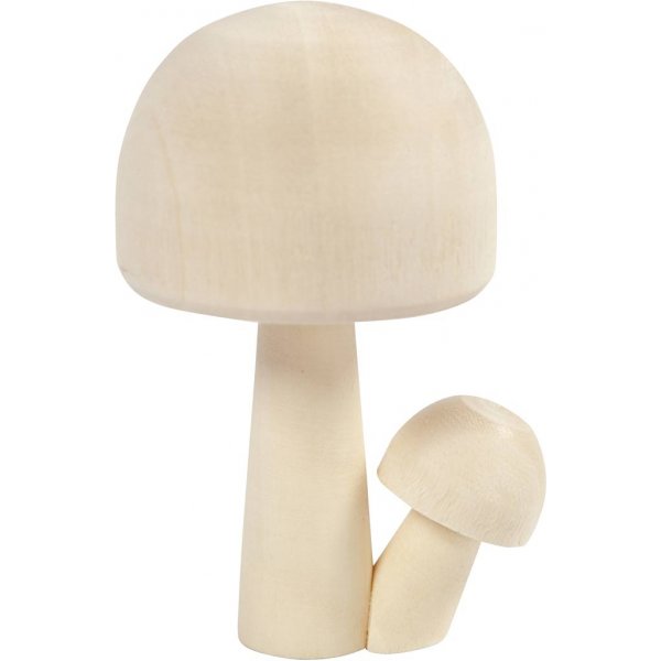 Svampar av trä - B5,5 cm - H8,5 cm Svampar av trä - B5,5 cm - H8,5 cm