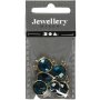 Smykkeanheng med cabochon turkis 15-20 mm 6 stk Smykkeanheng med cabochon turkis 15-20 mm 6 stk